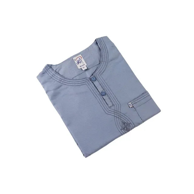 Muslim Abaya Islamic Clothing Men Kaftan Pakistan Muslim Saudi Arabia Djellaba Islam Clothing Afghan Short sleeved Robe Thobe