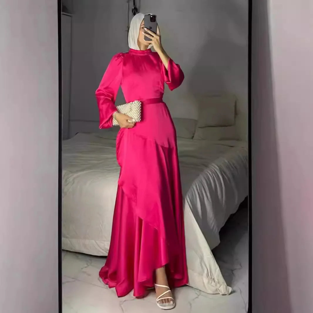 Muslim Maxi Dresses for Women Party Abaya Jalabiya Eid Ramadan Vestidos Morocco Dubai Abayas Kaftan Islam Arab Long Robe 2025