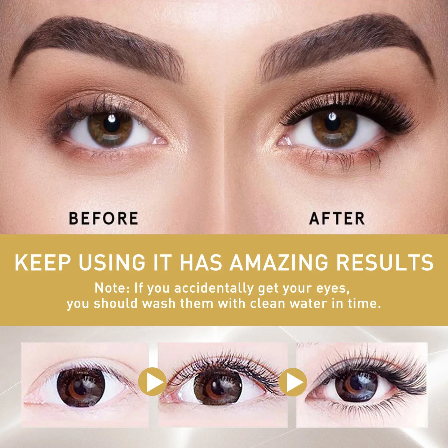 Eelhoe 3ml Eyelash Growth Serum Eyelash Growth Nutrition Enhancer Lengthening Lash Eyebrow Thicker Mascara Eye Lash Lift Serum