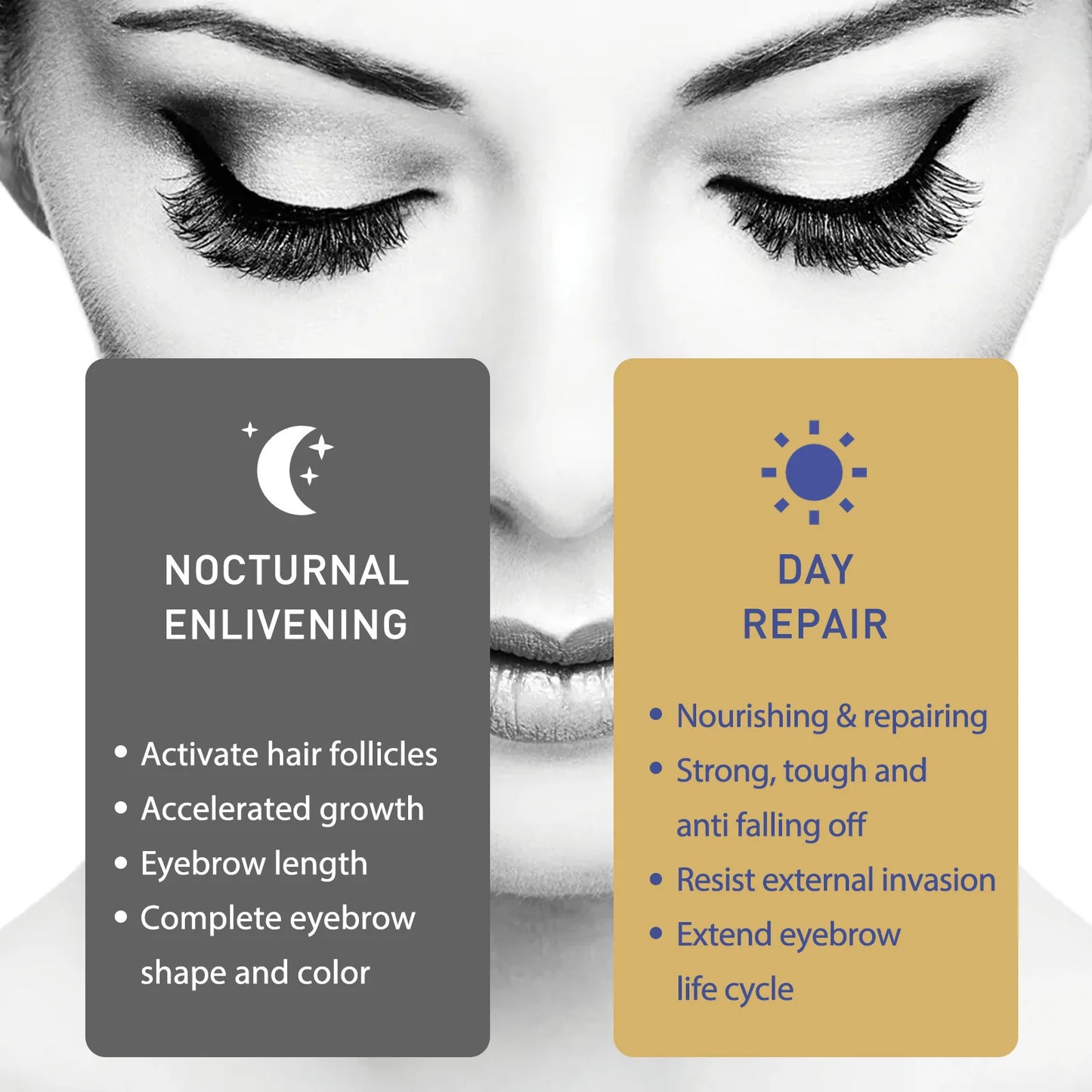 Eelhoe 3ml Eyelash Growth Serum Eyelash Growth Nutrition Enhancer Lengthening Lash Eyebrow Thicker Mascara Eye Lash Lift Serum