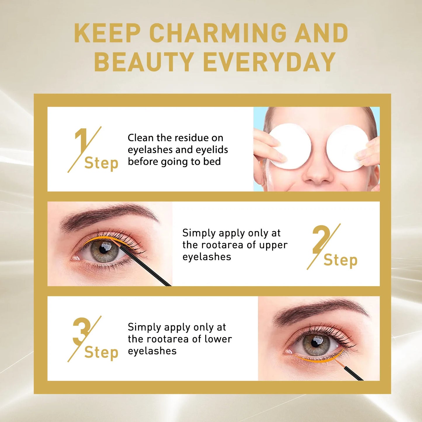 Eelhoe 3ml Eyelash Growth Serum Eyelash Growth Nutrition Enhancer Lengthening Lash Eyebrow Thicker Mascara Eye Lash Lift Serum