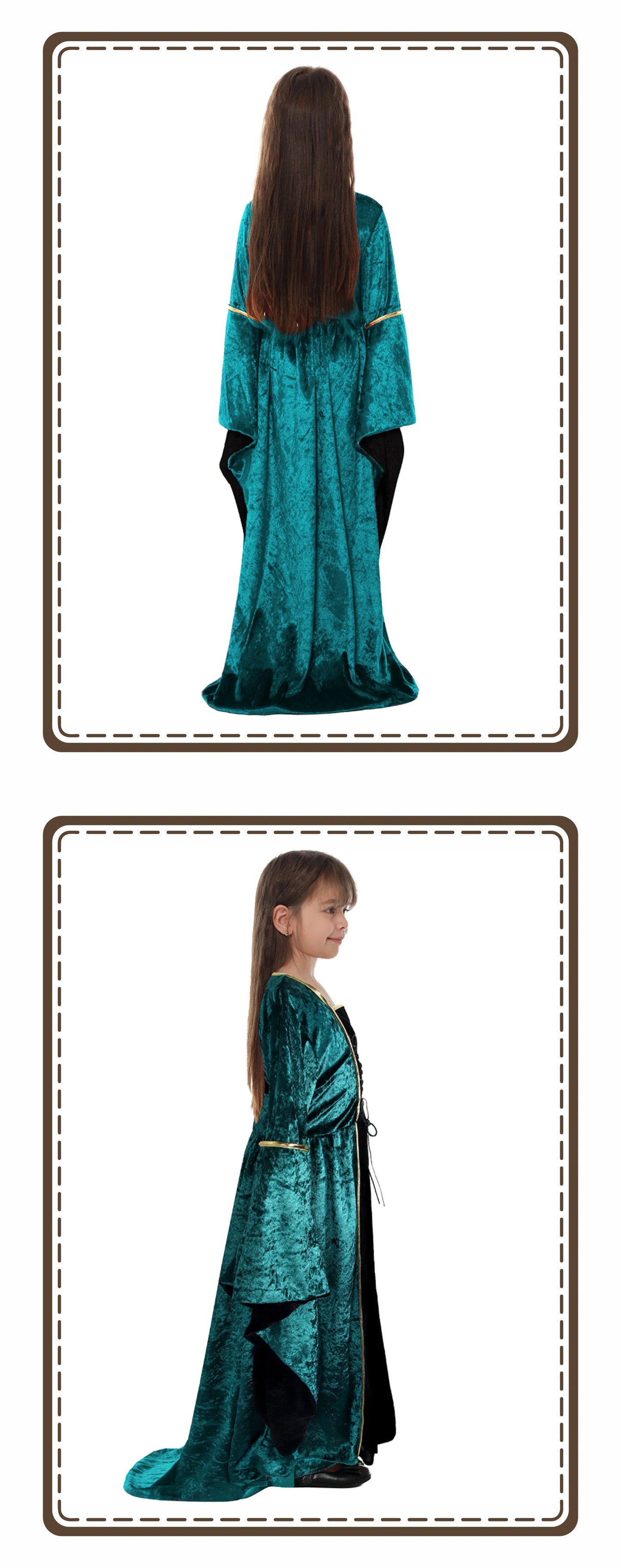 Renaissance Dress for Women Irish Medieval Dresses Victorian Female Costumes Halloween Cosplay Costume Masquerade Party Outf # 1