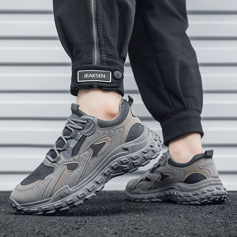 Lightweight Sneaker Men Comfortable Breathable Anti Slip Abrasion Resistant Soft Thick Sole Outdoor Casual Sport Shoes