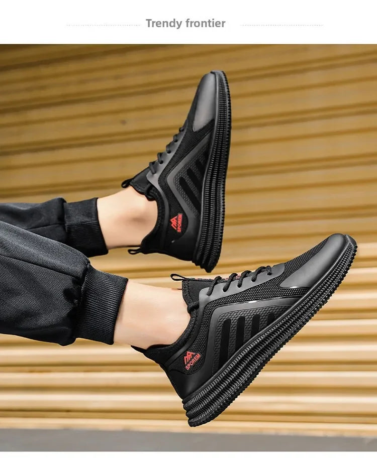 Sports Shoes Man's Lightweight Soft Sole Casual Comfortable Shoes Thin Flat Bottom Resistant To Dirt Trendy Streamline Anti-slip