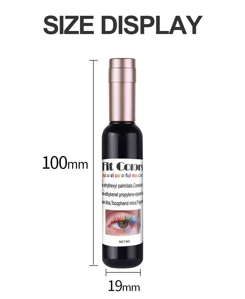 1PC Colorful Eyelash Mascara EyeLashes Extension Curling Lengthen White Purple Cosplay Makeup Glitter Point Diamond Mascara