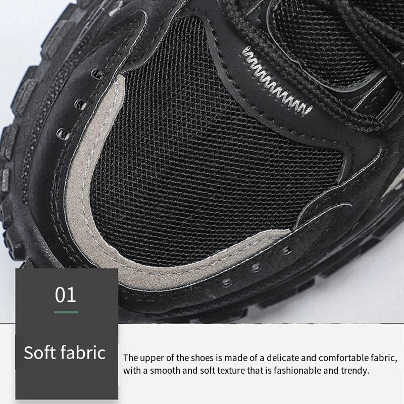 Lightweight Sneaker Men Comfortable Breathable Anti Slip Abrasion Resistant Soft Thick Sole Outdoor Casual Sport Shoes