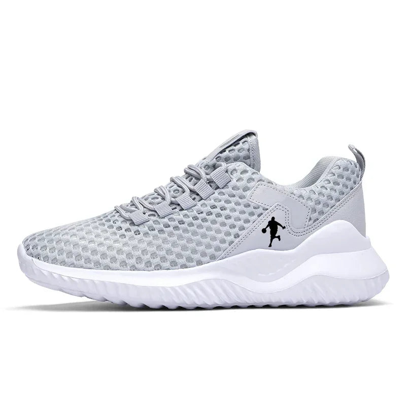 Men Sneakers Lightwhite Breathable Running Shoes for Men Mesh Summer Lace-Up Outdoor Walking Shoe Zapatillas De Deporte