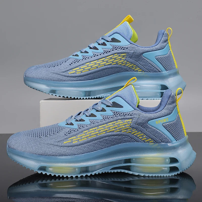 2025 New Casual Men's Fashionable Air Cushion Flat Shoes Breathable Lightweight Sports Shoes Suitable for Running and Walking