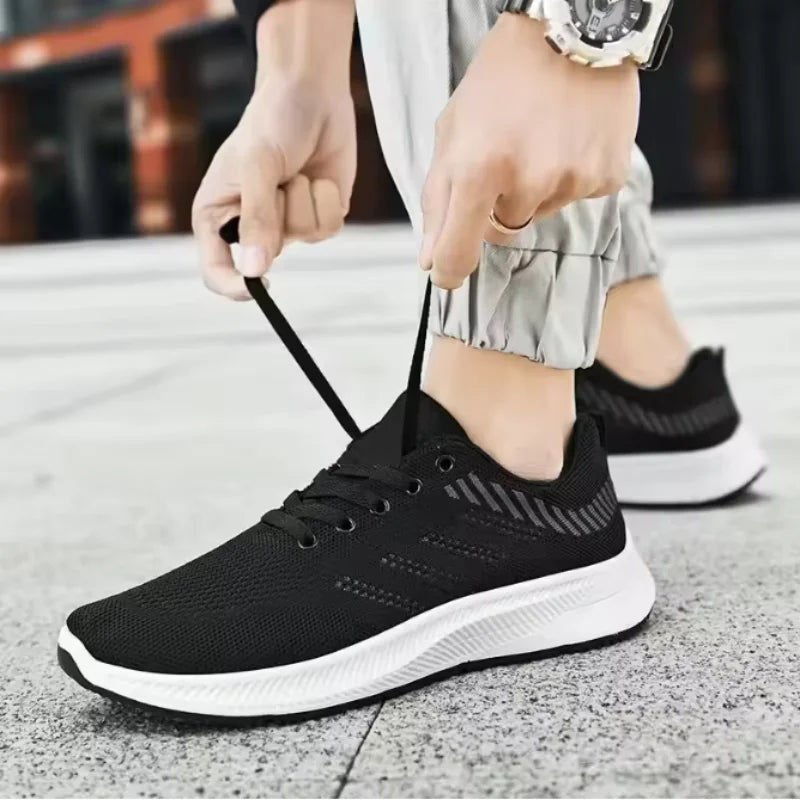 Men's casual shoes, 2025 trendy and fashionable sports shoes, breathable running shoes, outdoor walking training tennis shoes