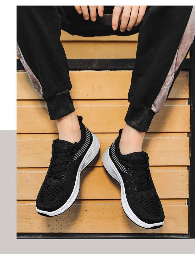Men's casual shoes, 2025 trendy and fashionable sports shoes, breathable running shoes, outdoor walking training tennis shoes