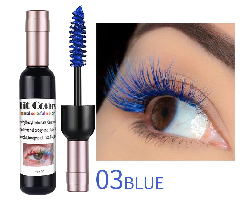 1PC Colorful Eyelash Mascara EyeLashes Extension Curling Lengthen White Purple Cosplay Makeup Glitter Point Diamond Mascara