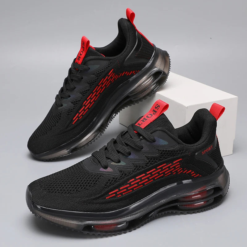 2025 New Casual Men's Fashionable Air Cushion Flat Shoes Breathable Lightweight Sports Shoes Suitable for Running and Walking