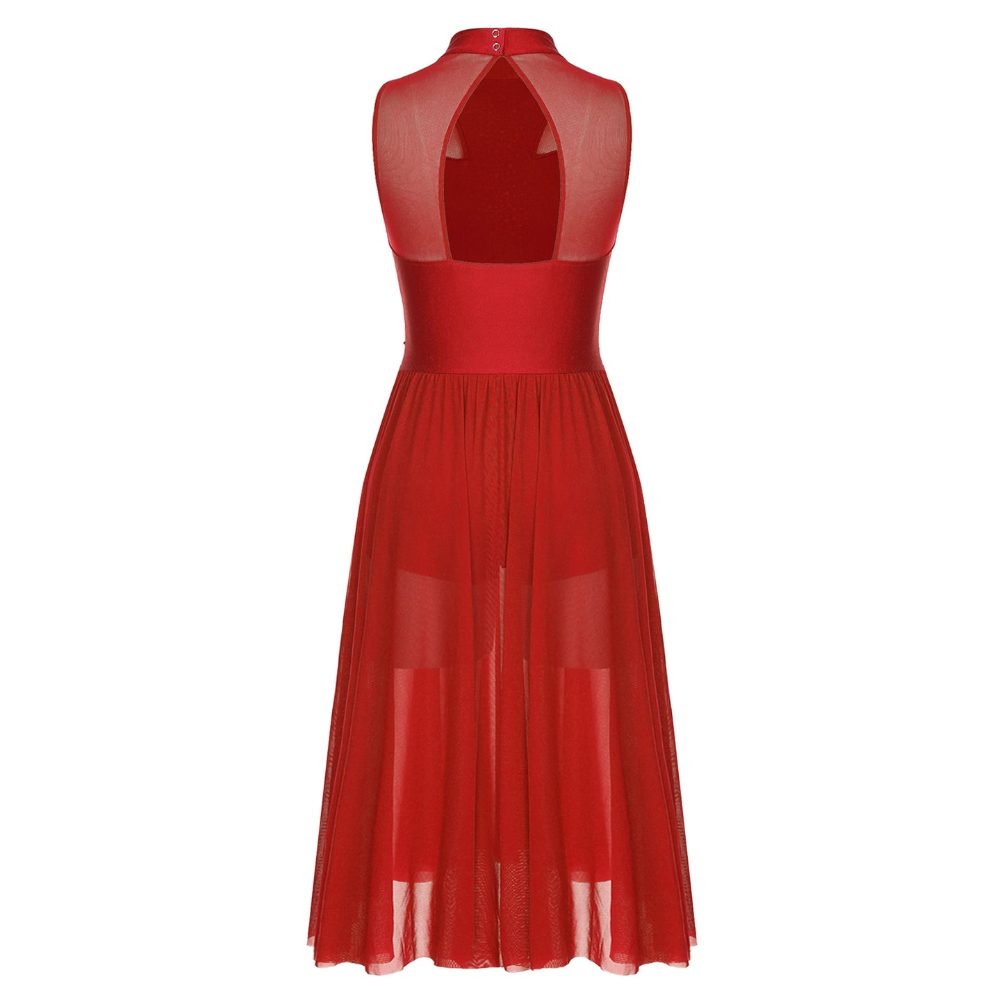 Womens Lyrical Dance Long Dress Cutout Back Full Length Overlay Leotard Costume Lady Latin Rumba Tango Maxi Dress Dancewear