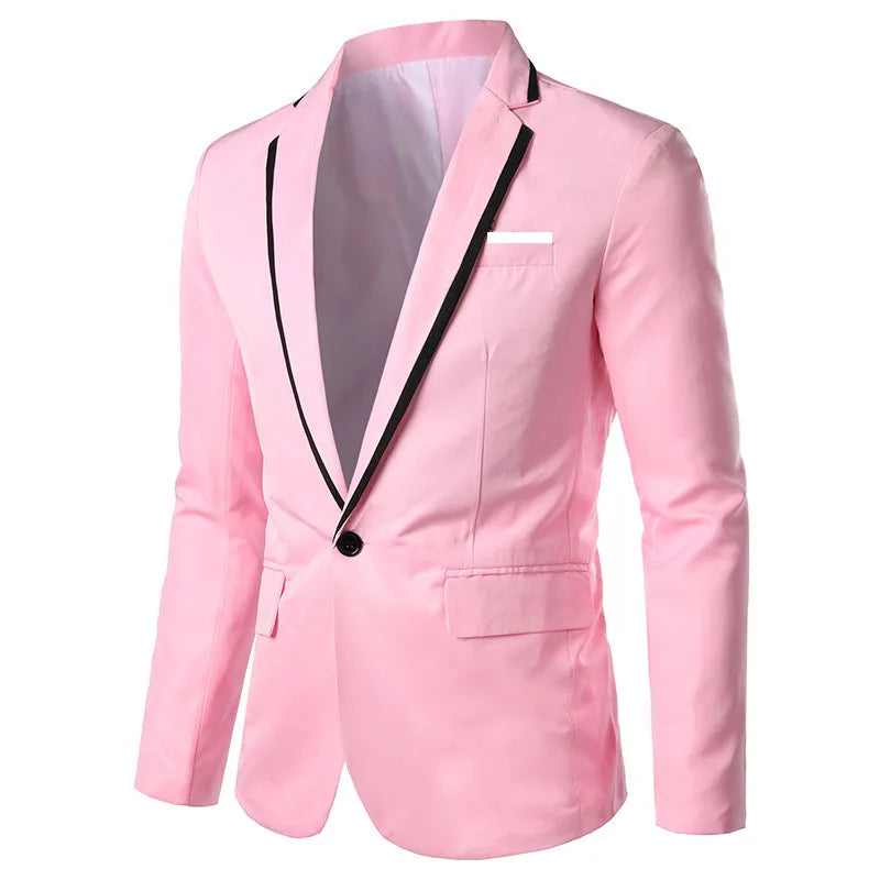 Man Party Dresses Leather Dress Coats Suits Blazer Clothing Men's Solid Color Suit Coat Mens Blazers