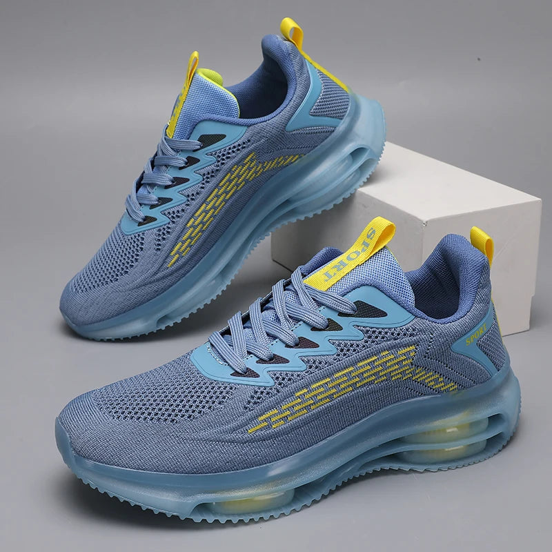 2025 New Casual Men's Fashionable Air Cushion Flat Shoes Breathable Lightweight Sports Shoes Suitable for Running and Walking