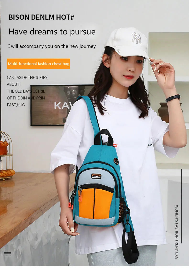 Chest Bag For Men And Women Can Be Worn With One Shoulder And Two Shoulder Crossbody Multifunctional Backpack. Fashion Chest Bag
