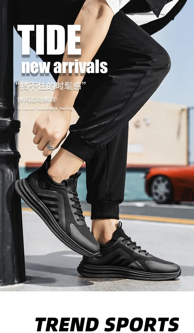 Sports Shoes Man's Lightweight Soft Sole Casual Comfortable Shoes Thin Flat Bottom Resistant To Dirt Trendy Streamline Anti-slip
