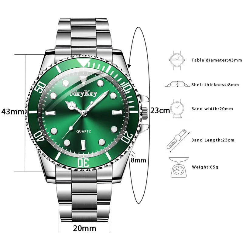 Fashion Large Dial Men Quartz Watch Men Business Watches Casual Clock Sports Wristwatch Reloj Hombre