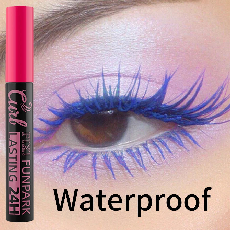 9 Color Mascara Thick Curl Waterproof  Natural Eyelash  Long Lasting Blue White Green Pink Black Eye Makeup Korean cosmetics