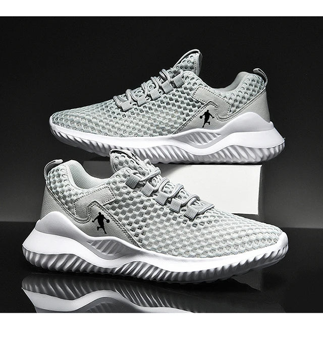 Men Sneakers Lightwhite Breathable Running Shoes for Men Mesh Summer Lace-Up Outdoor Walking Shoe Zapatillas De Deporte