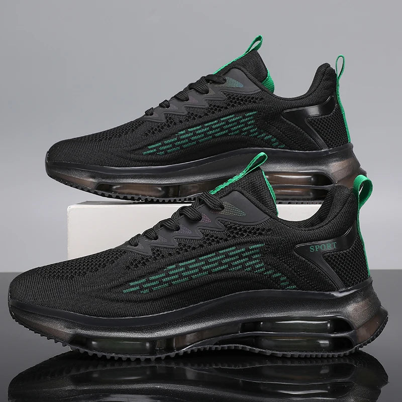 2025 New Casual Men's Fashionable Air Cushion Flat Shoes Breathable Lightweight Sports Shoes Suitable for Running and Walking