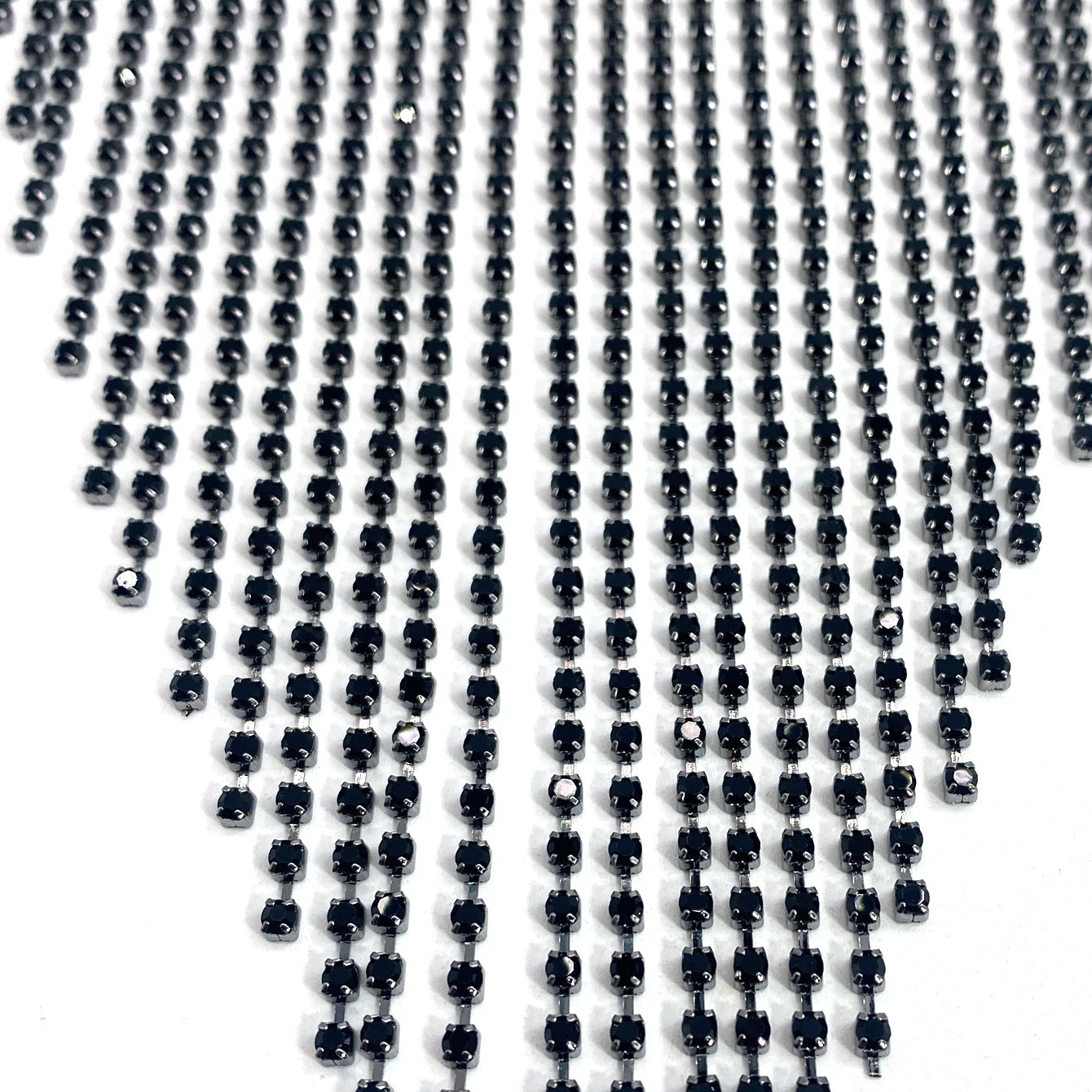 1PC Luxury Long Tassel Necklace Full of Rhinestone Ladies Crystal Necklace Banquet Party Wedding