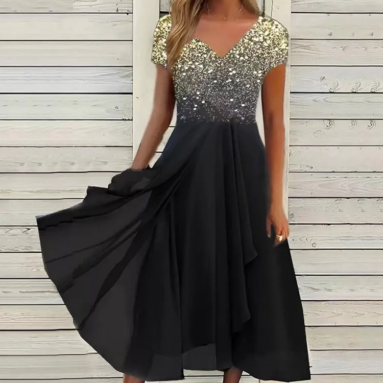 Women'S Dress Chiffon Elegant Lace Patchwork Dress Cut-Out Long Dress Bridesmaid Evening Dress   Vestidos 2025