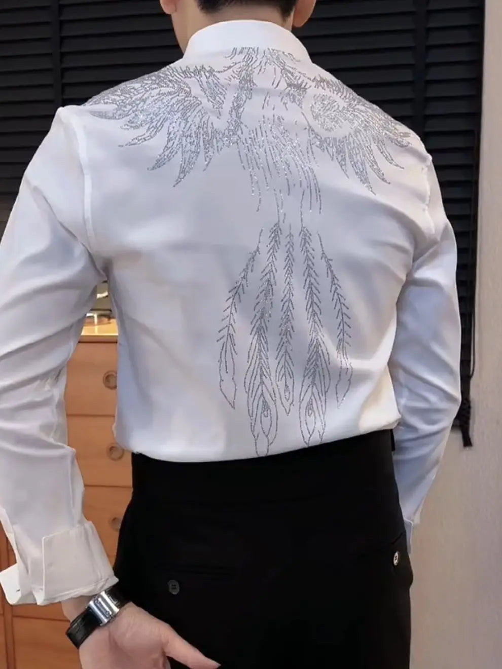 Advanced and Craftsmanship Men's Shirt 2023 New Style Yapi Gentleman Handsome Charm Maillard Western Style Shirt