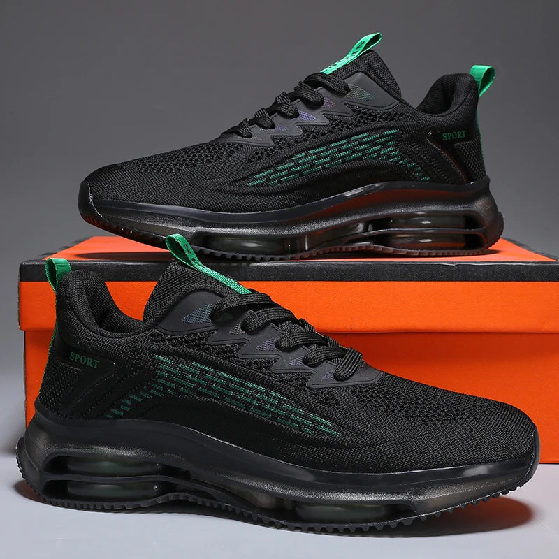 2025 New Casual Men's Fashionable Air Cushion Flat Shoes Breathable Lightweight Sports Shoes Suitable for Running and Walking