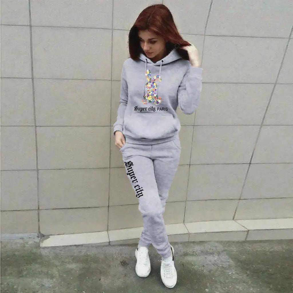Women's Sets Hoodies Pants 2pcs Suit Aesthetic Sports Jogging Home Outdoor Fashion High quality Clothes Women Tracksuit Winter