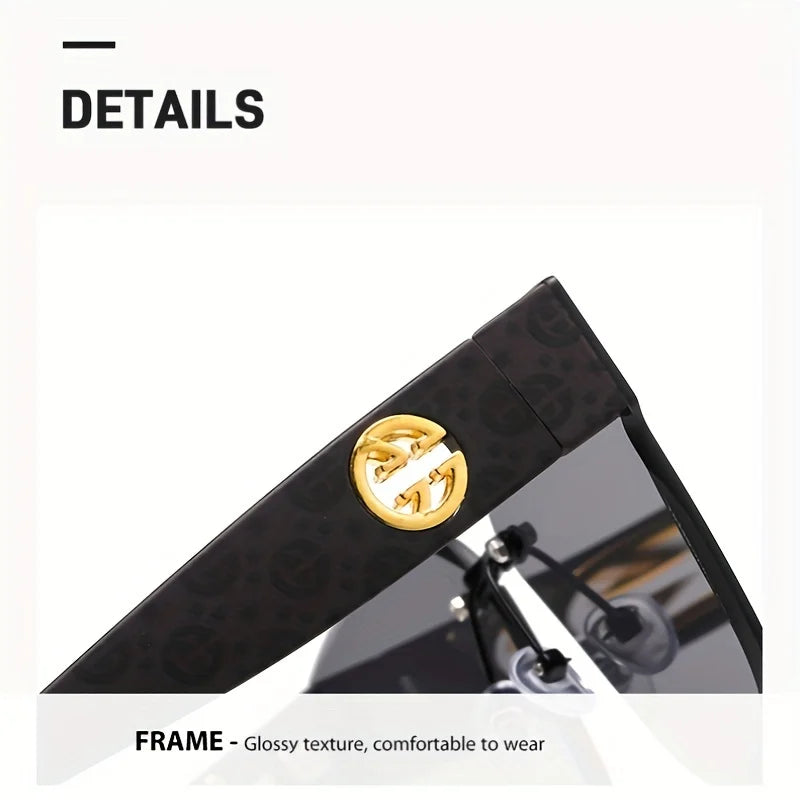 1pcs Fashionable new high-end women's sunglasses gradient color large frame UV resistant sunglasses to modify face shape