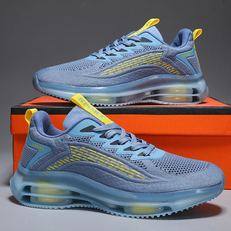 2025 New Casual Men's Fashionable Air Cushion Flat Shoes Breathable Lightweight Sports Shoes Suitable for Running and Walking