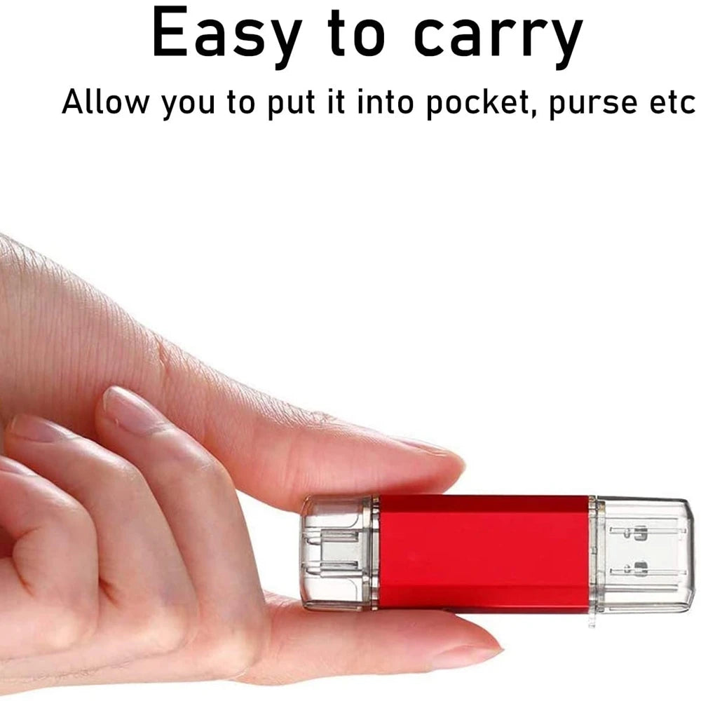 BINFUL 2NI1 TYPE-C USB 2.0 Flash Drive 2TB 1TB 512GB High speed Pen drive with key chain Memory stick Creative Business gift U d