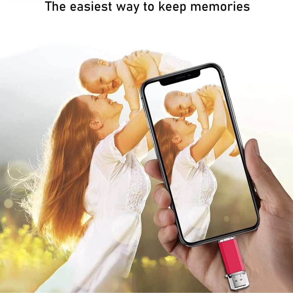 BINFUL 2NI1 TYPE-C USB 2.0 Flash Drive 2TB 1TB 512GB High speed Pen drive with key chain Memory stick Creative Business gift U d