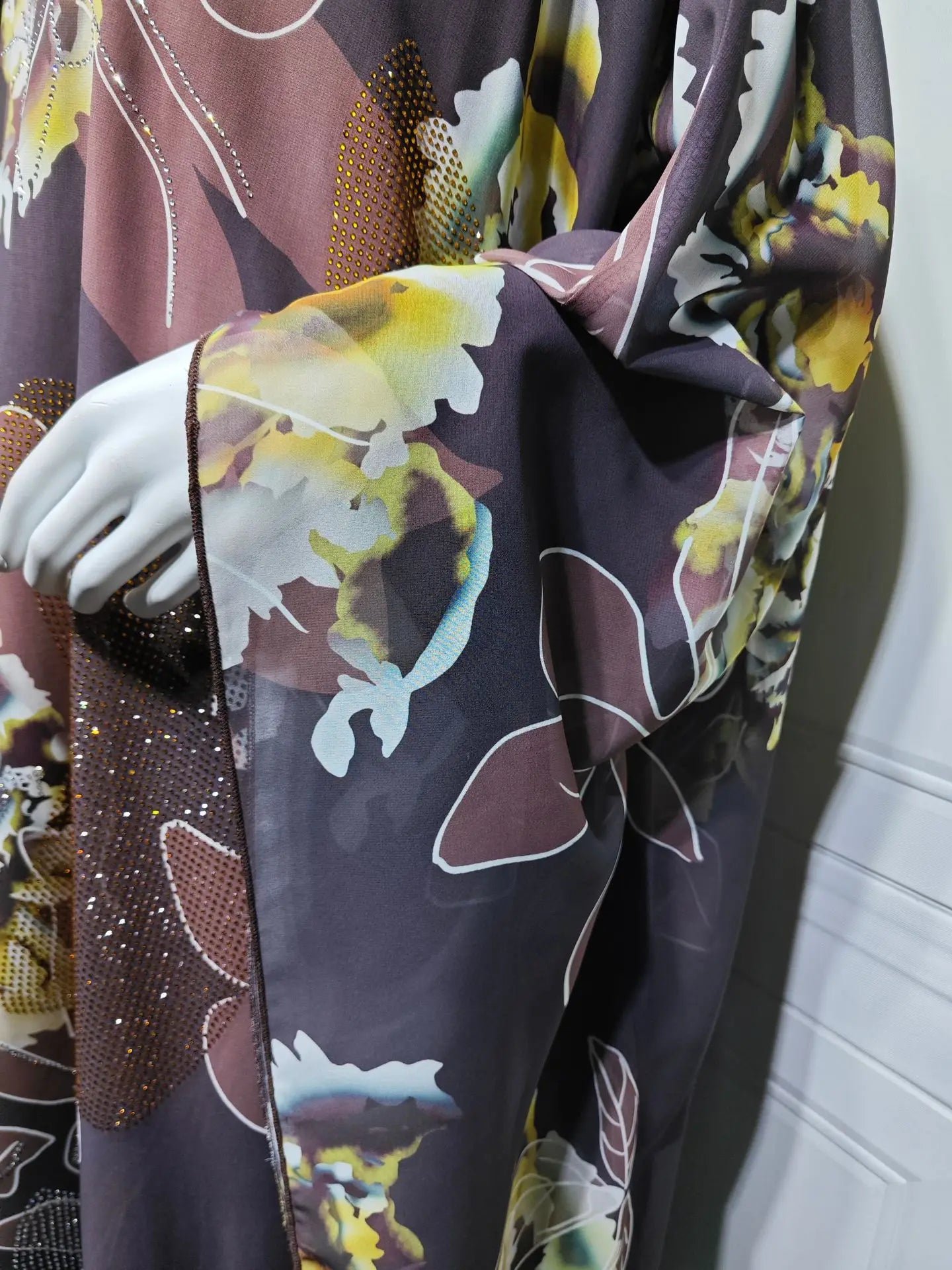 Muslim Dress for Women Chiffon Diamond Party Abaya Dresses Arab Long Robe Morocco Dubai Kaftan Vestidos Jalabiya Ramadan Eid