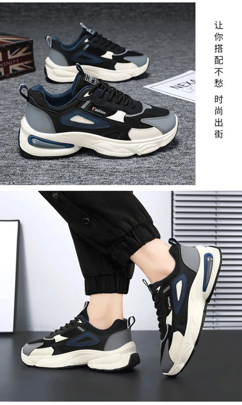 2025 Trendy Sneakers for Men Shoes Summer Outdoor Wear-Resistant Casual Sports Skateboard Shoes Fashion Breathable Shoes
