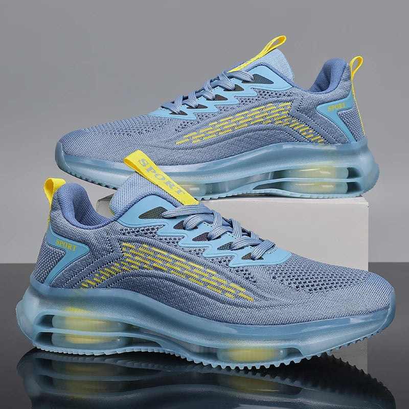 2025 New Casual Men's Fashionable Air Cushion Flat Shoes Breathable Lightweight Sports Shoes Suitable for Running and Walking