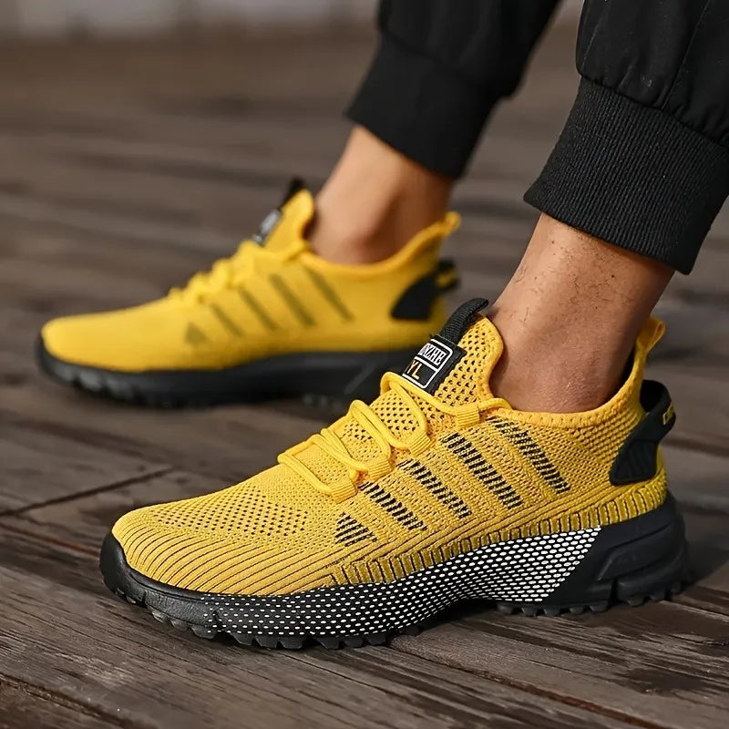 2025 Men's Walking Shoes Fashionable Casual Breathable Fitness Shoes Lightweight Comfortable Non Slip Men's Summer Casual Shoes