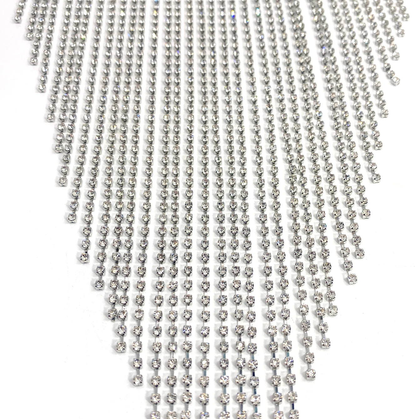 1PC Luxury Long Tassel Necklace Full of Rhinestone Ladies Crystal Necklace Banquet Party Wedding