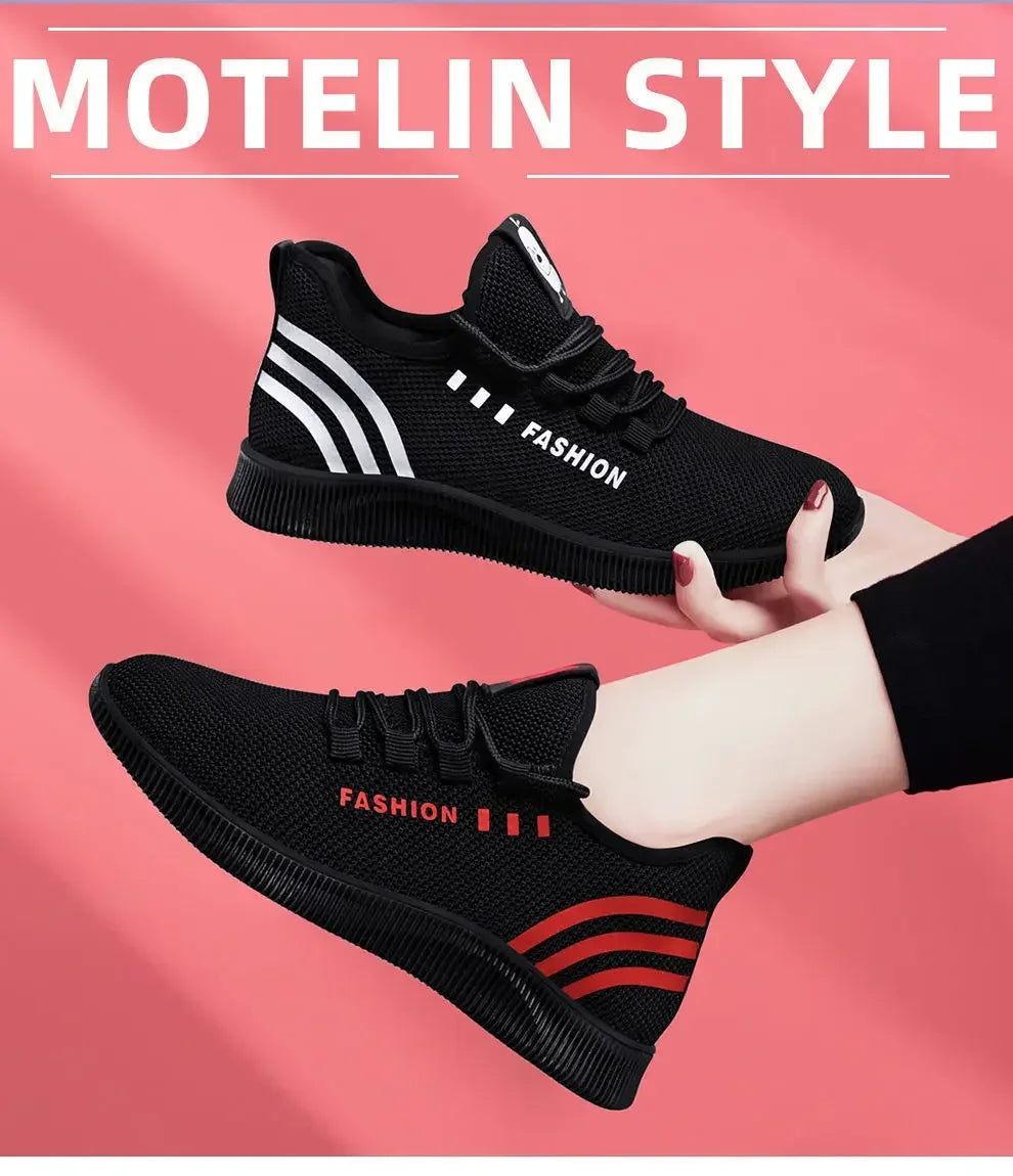 Women Tennis Shoes 2025 Spring New Fly Weaving Old Beijing Cloth Shoes Little Daisy Women's Casual Sports Shoes Walking Shoes