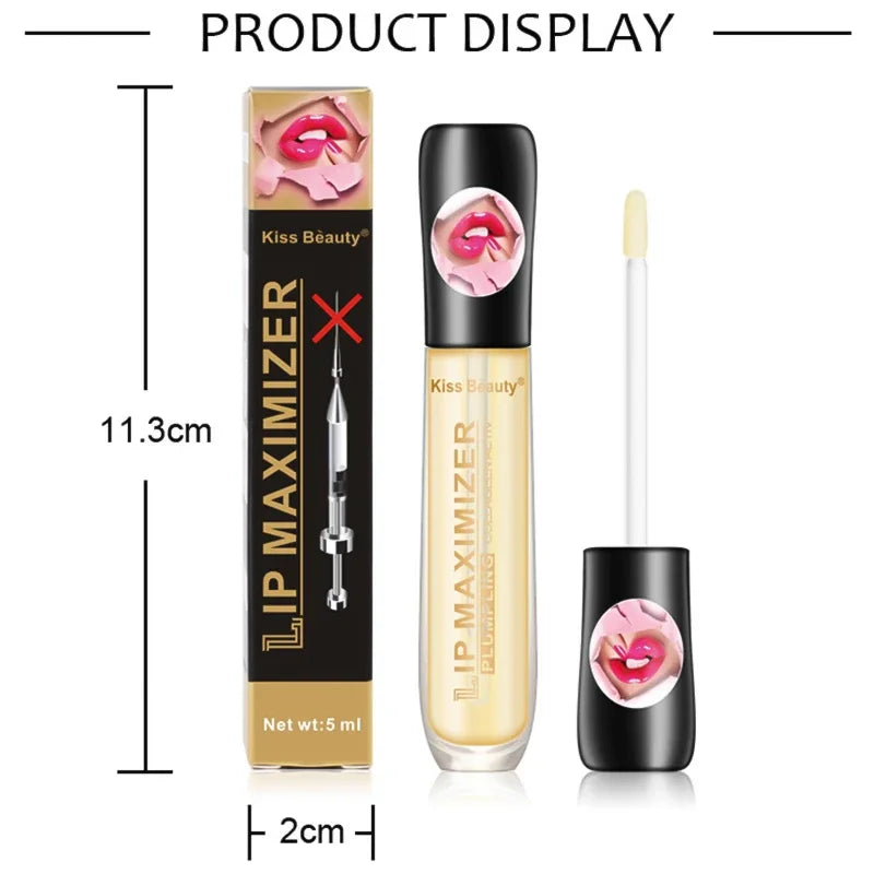 Lip Gloss Transparent Plumping Lip Oil Moisturizing Repairing Reduce Lip Fine Line Oil Brighten Enhance Lip Serum Cosmetics