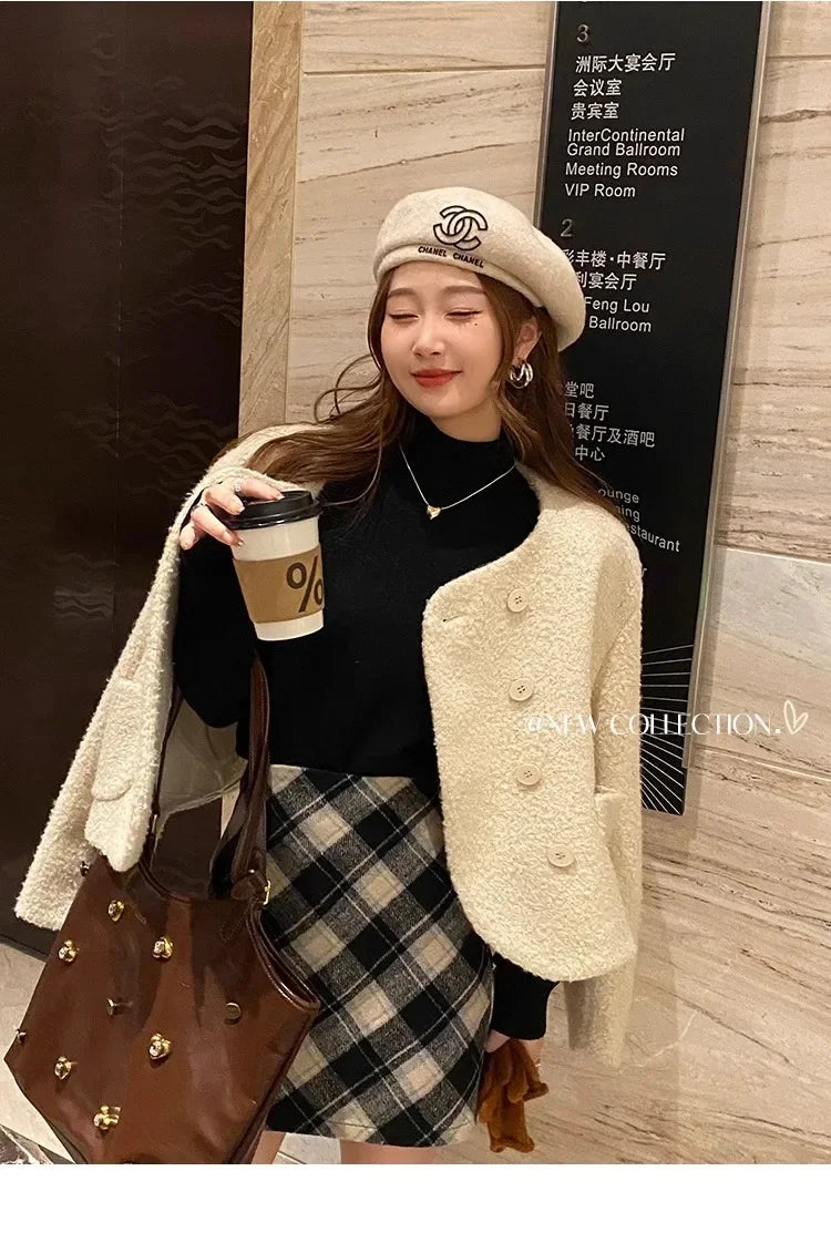 Sweater For Women Winter Thicken Turtleneck Slim Knit Pullover New Warm Plush Velvet Lined Knitwear Jumper Tops Casual Poleras