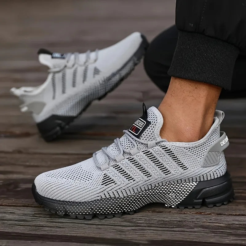 2025 Men's Walking Shoes Fashionable Casual Breathable Fitness Shoes Lightweight Comfortable Non Slip Men's Summer Casual Shoes
