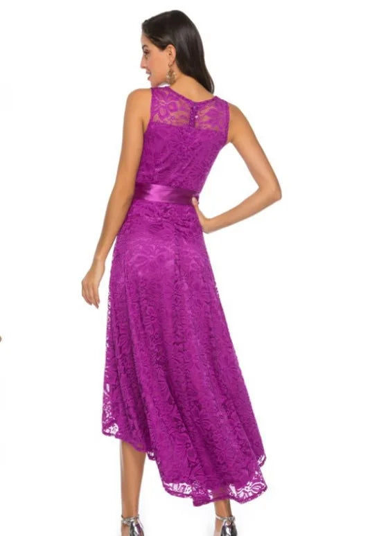 2025 Dresses Elegant Lace Party Party Lace Dress Dresses Women's Fashionable Temperament Casual Sleeveless Irregular Loose Dress