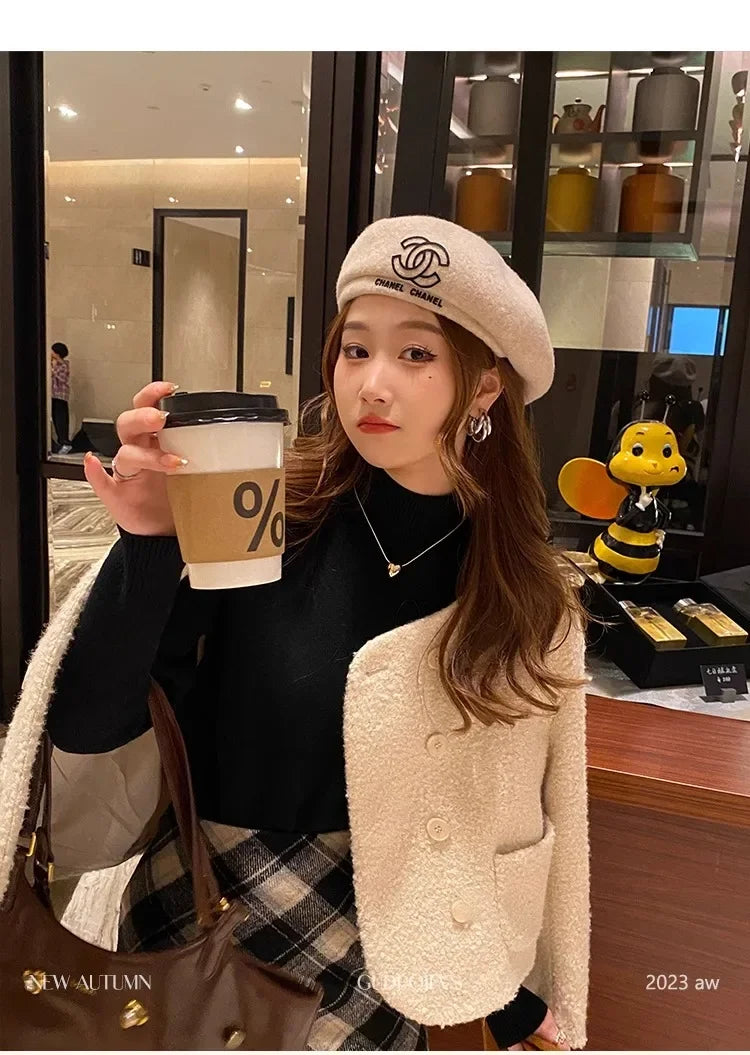 Sweater For Women Winter Thicken Turtleneck Slim Knit Pullover New Warm Plush Velvet Lined Knitwear Jumper Tops Casual Poleras