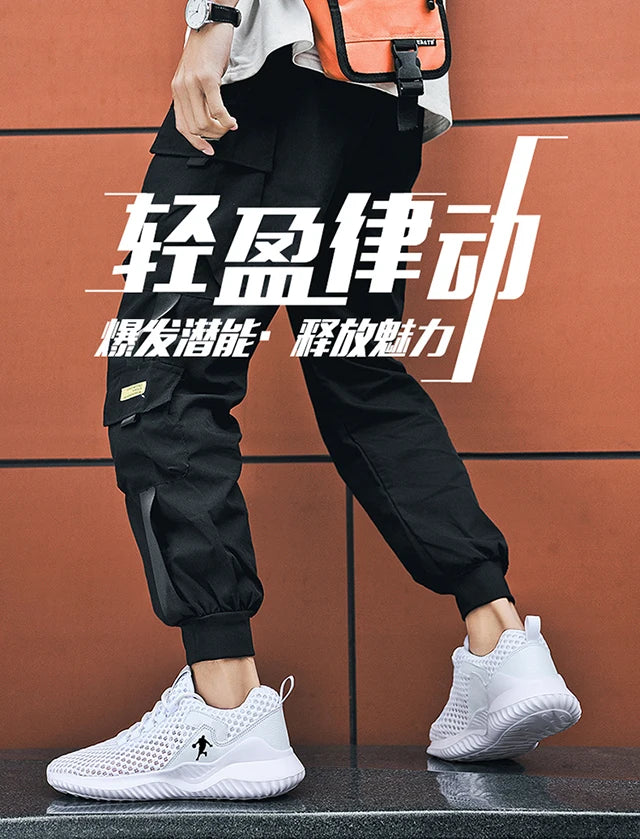 Men Sneakers Lightwhite Breathable Running Shoes for Men Mesh Summer Lace-Up Outdoor Walking Shoe Zapatillas De Deporte