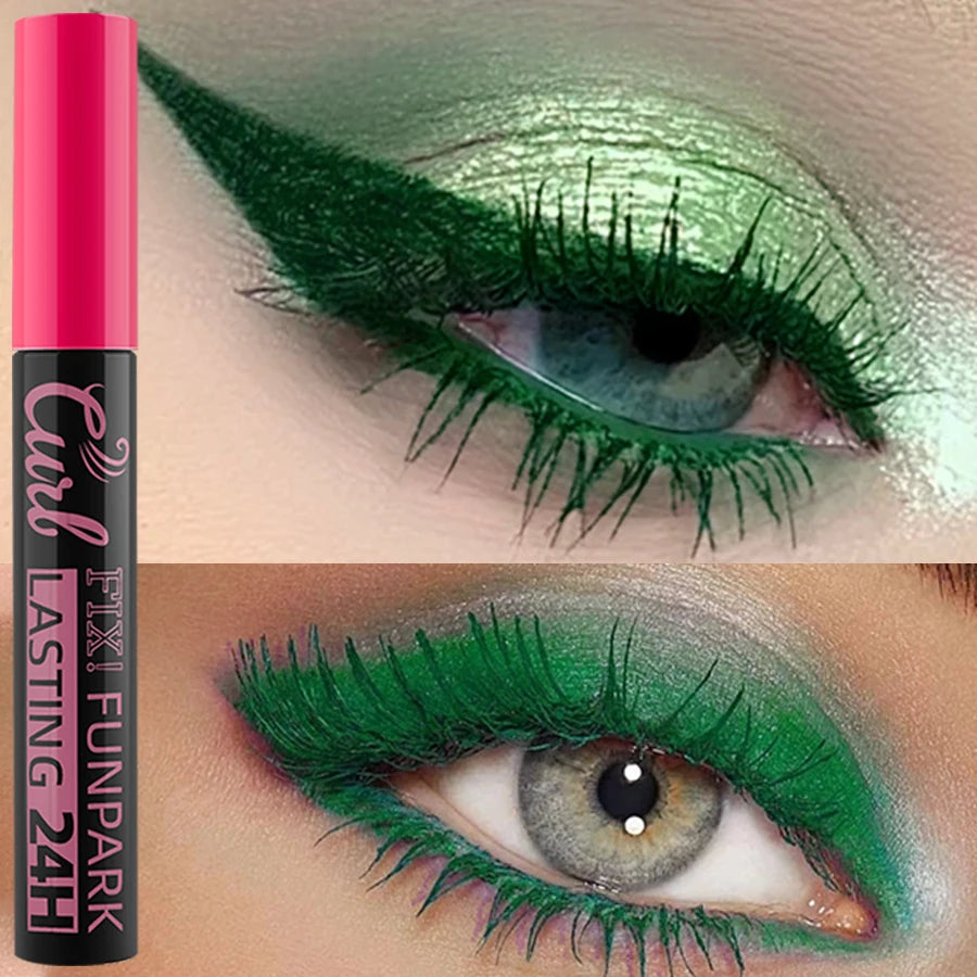 9 Color Mascara Thick Curl Waterproof  Natural Eyelash  Long Lasting Blue White Green Pink Black Eye Makeup Korean cosmetics