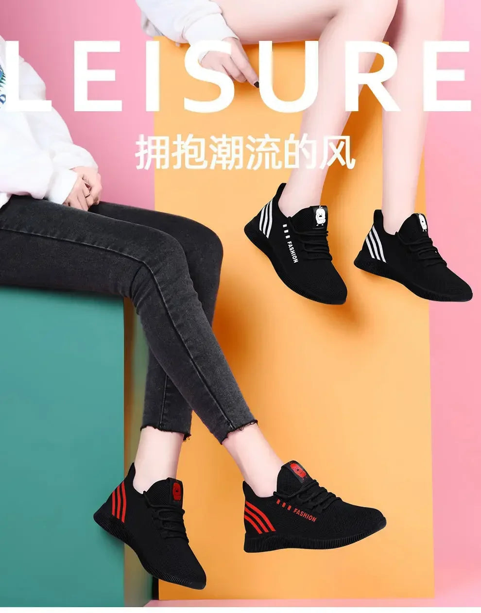 Women Tennis Shoes 2025 Spring New Fly Weaving Old Beijing Cloth Shoes Little Daisy Women's Casual Sports Shoes Walking Shoes