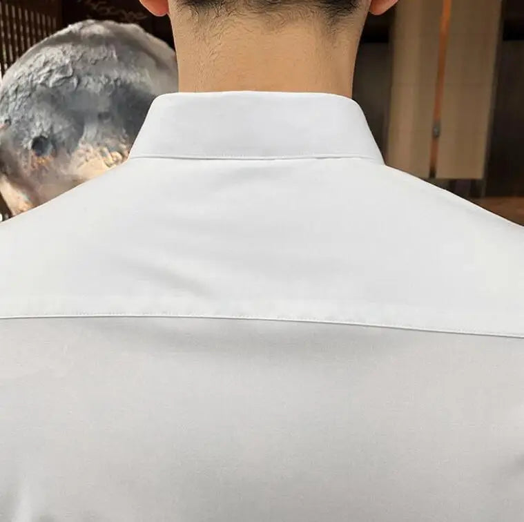 Black Man Tops Plain Shirts And Blouses For Men Short Sleeve Clothing With Collar Luxury Social Aesthetic Designer Original Cool