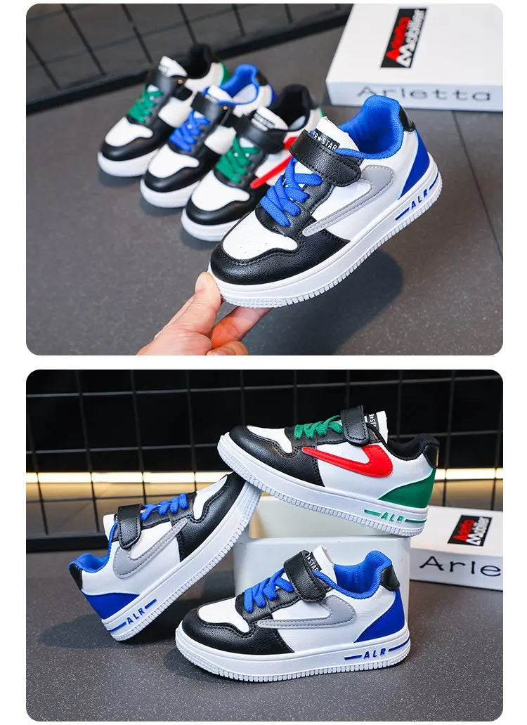 Children's Rotating Button Sports Shoes Breathable Mesh Single Net Shoe Summer New Arrival Middle Large Children Flat Shoes